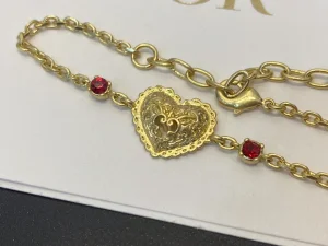 Essenceofluxury Womens Jewelry Dior Heart Pendant Bracelet A39PP180 AA203895