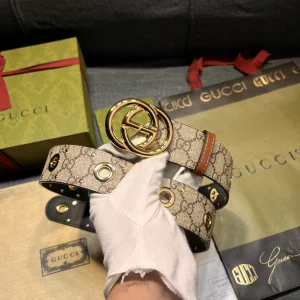 Gucci G Buckle Canvas Belt 40MM