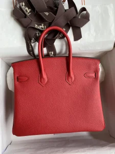Hermes Birkin 25 Bag Red Epsom 25CM