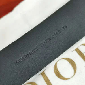 Dior Saddle CD Leather Belt Black 35MM