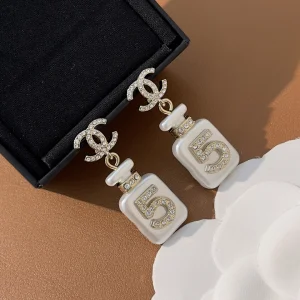Chanel Crystal CC Bottle Earrings