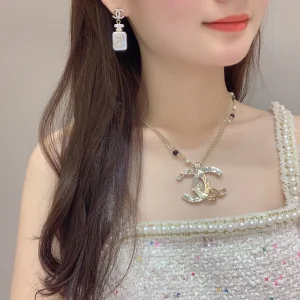 Chanel Crystal CC Bottle Earrings