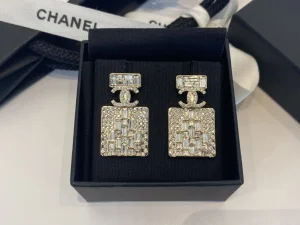 Chanel Crystal CC Bottle Earrings