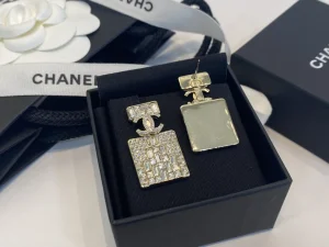 Chanel Crystal CC Bottle Earrings