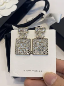 Chanel Crystal CC Bottle Earrings
