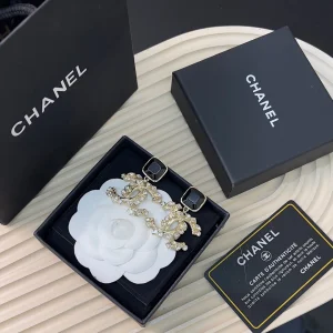 Chanel Crystal CC Drop Earrings