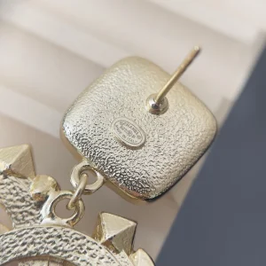 Chanel Crystal CC Drop Earrings