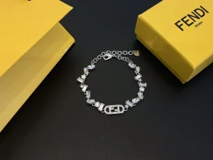 Fendi Olock Graphic Chain Mesh Bracelet