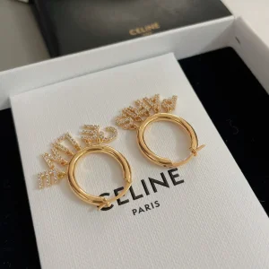 Celine Paris Hoops Crystals Earrings