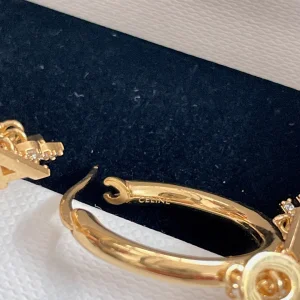 Celine Paris Hoops Crystals Earrings