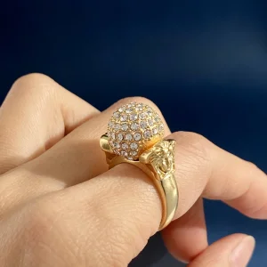 Versace Medusa Crystal Ball Rings
