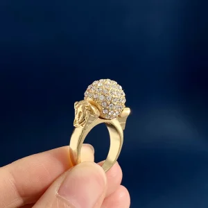 Versace Medusa Crystal Ball Rings
