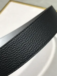 Fendi FF Logo Black Leather Belt 38MM