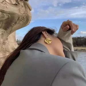 Celine Medaille Celine Gold Earrings