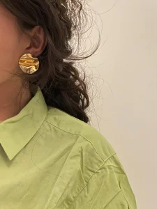 Celine Medaille Celine Gold Earrings