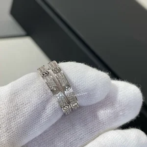 Cartier Crystal Silver Love Earrings