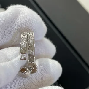 Cartier Crystal Silver Love Earrings