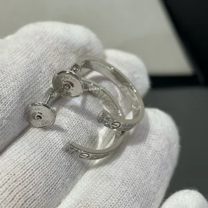 Cartier Crystal Silver Love Earrings