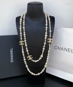 Chanel Vintage CC Pearls Long Necklaces