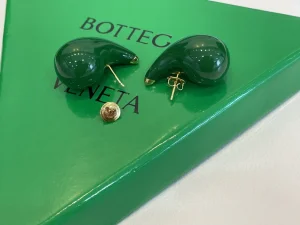 Bottega Veneta Green Drop Earrings