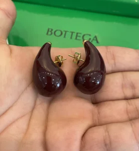Bottega Veneta Merlot Drop Earrings