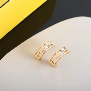 Fendi Baguette FF Crystal Earrings