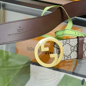 Gucci Blondie Belt Beige GG Canvas 40MM