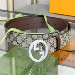 Gucci Blondie Belt Beige GG Canvas 40MM