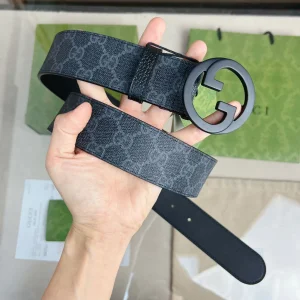Gucci Blondie Belt Black GG Canvas 40MM