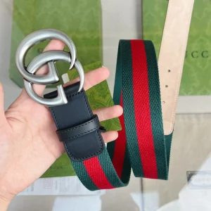 Gucci Double G Buckle Web Belt 40MM