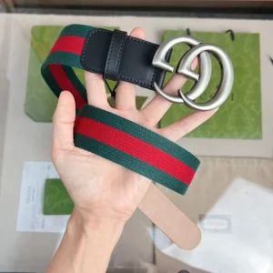 Gucci Double G Buckle Web Belt 40MM