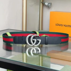 Gucci Double G Buckle Web Belt 40MM
