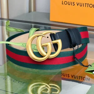 Gucci Double G Buckle Web Belt 40MM