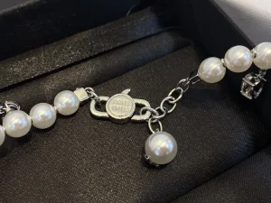 Miu Miu Pearl and Crystals Necklace