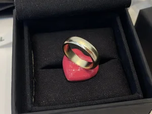 Chanel Crystal CC Heart Rings