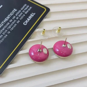 Chanel Crystal CC Round Earrings