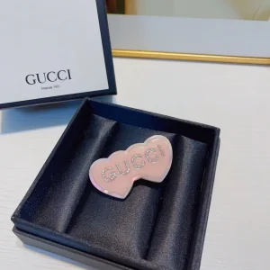 Gucci Crystal Logo PVC Hair Clip