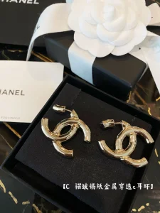 Chanel Gold CC Logo Earrings