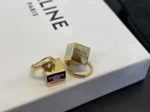 Celine Triomphe Cube Earrings