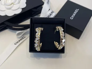 Chanel Crystal CC Diamonds Earrings
