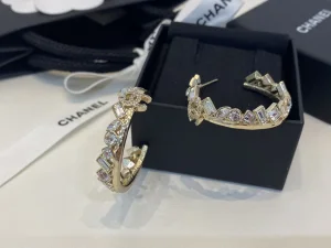 Chanel Crystal CC Diamonds Earrings