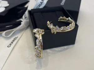 Chanel Crystal CC Diamonds Earrings