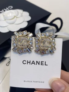 Chanel Crystal CC Diamonds Earrings