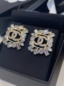 Chanel Crystal CC Diamonds Earrings