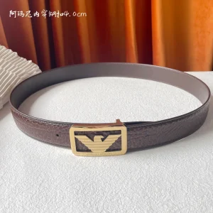 Armani Brown Leather Belt 40MM