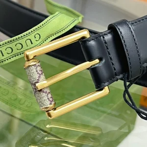 Gucci Black Calf Leather Belt 30MM