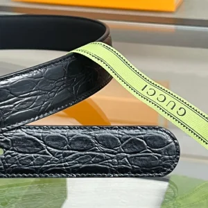 Gucci Black Calf Leather Belt 30MM