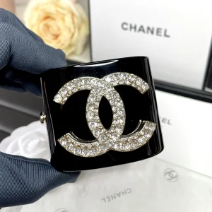 Chanel Crystal CC Bracelets Black