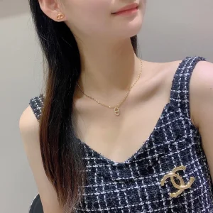 Chanel Gold Double C Brooch