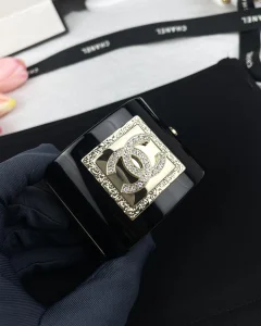 Chanel Crystal CC Black Bracelet